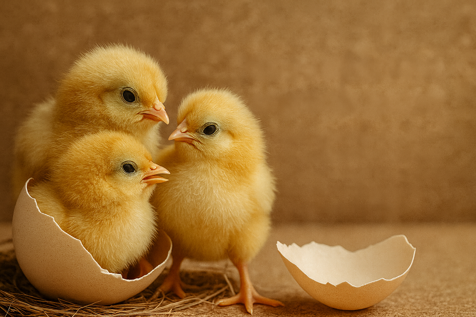 Pollitos comunicándose