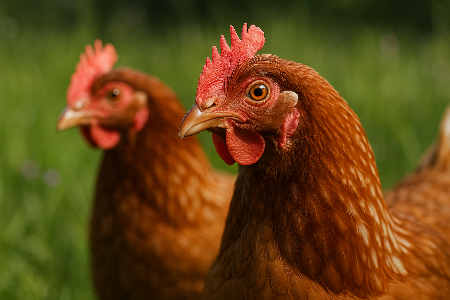 Gallina con visión UV