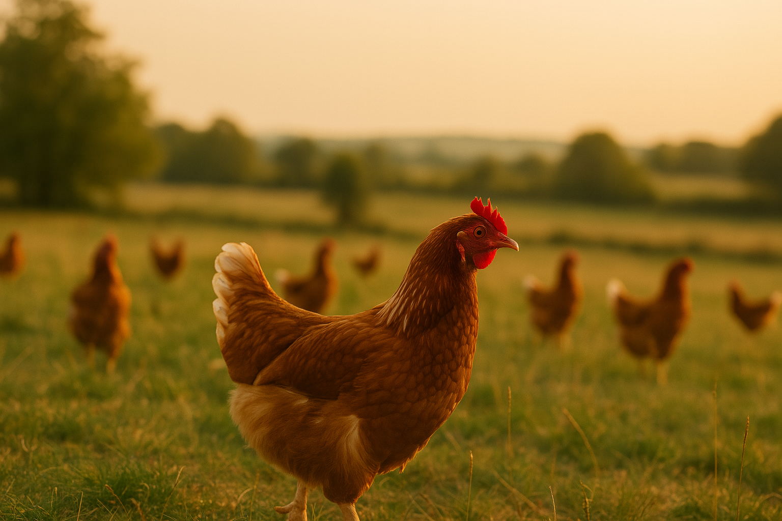 Gallinas en libertad