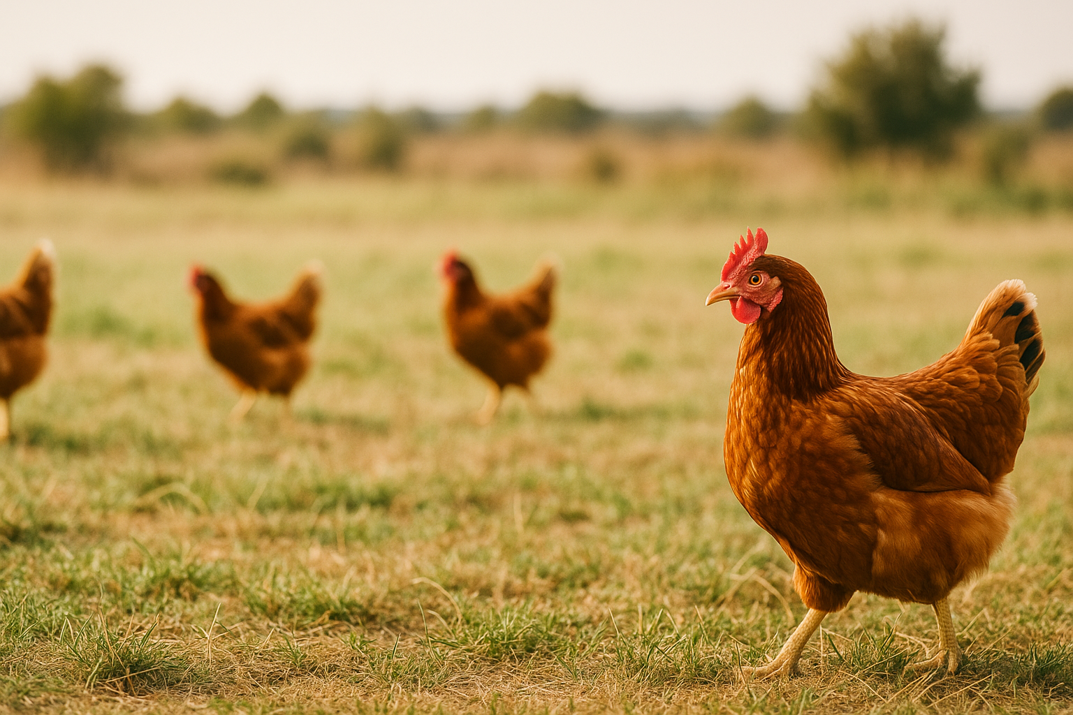 Gallinas en libertad